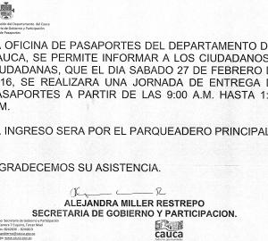 Jornada de Entrega de Pasaportes